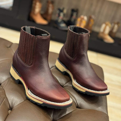 Leather Cowboy Bull Boots