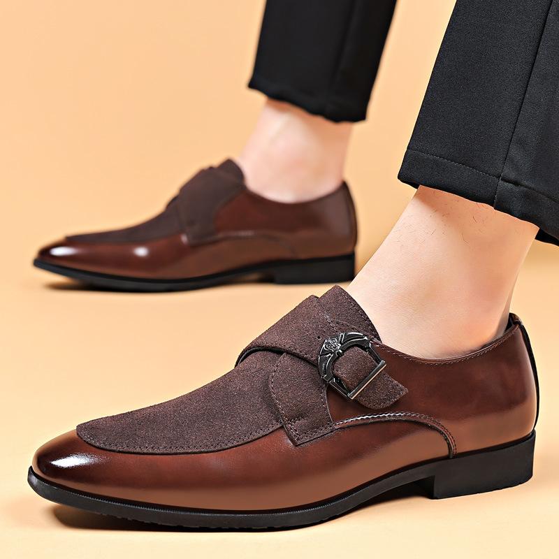 Business Formal Casual Shoes Frosted English Shoes