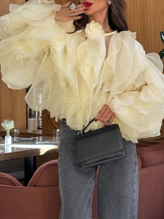 Chiffon Long Sleeve Fashion Top
