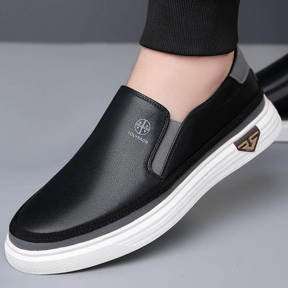 Casual Non-Slip Soft-Soled Driving One-Step Leather Shoes