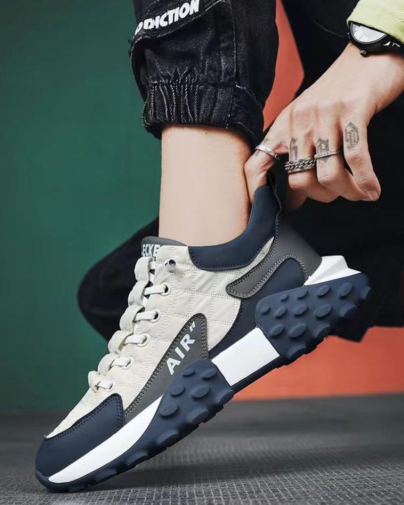 Fashion Breathable Soft Sole Colorblocking Thick Sneakers