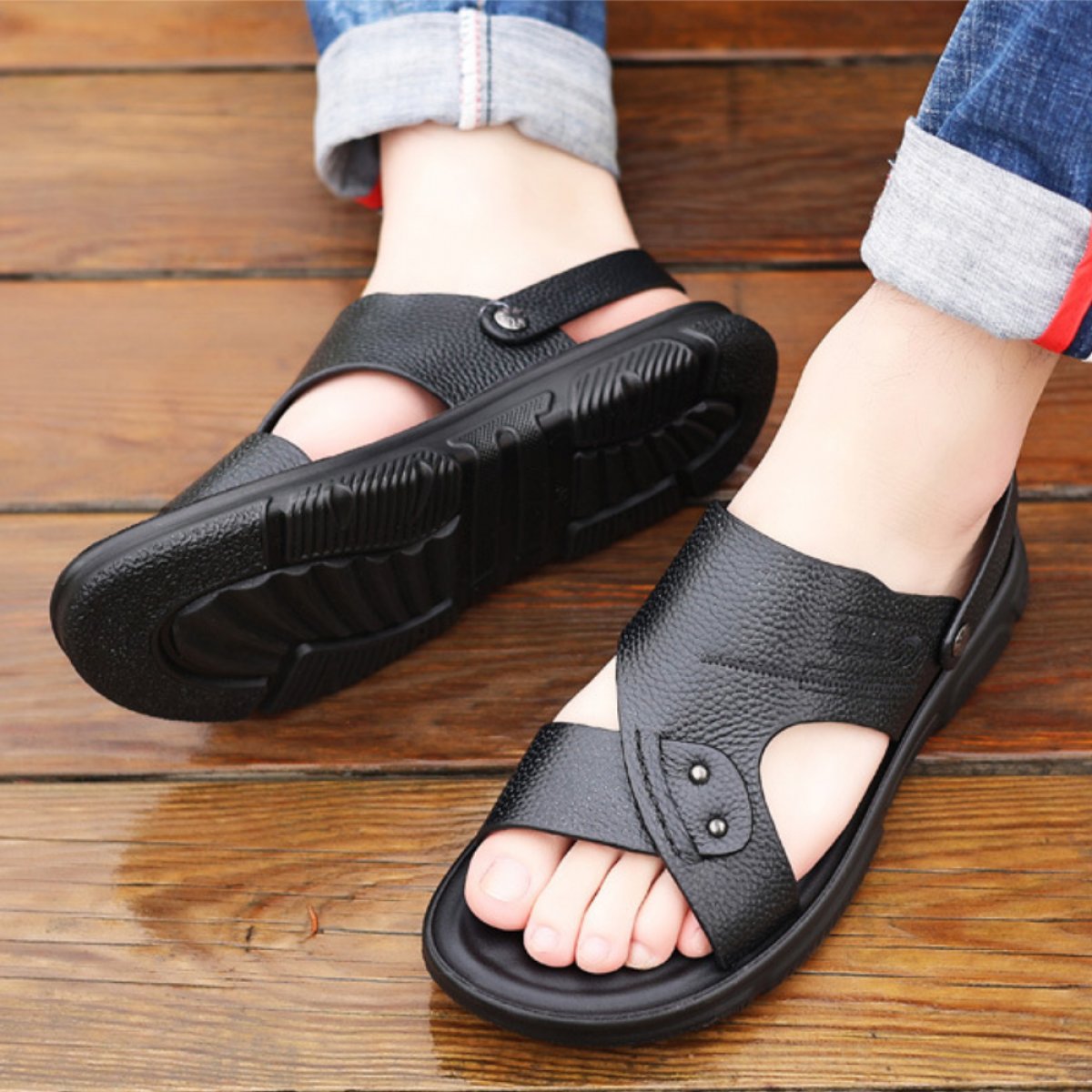 Non-slip thick bottom beach sandals