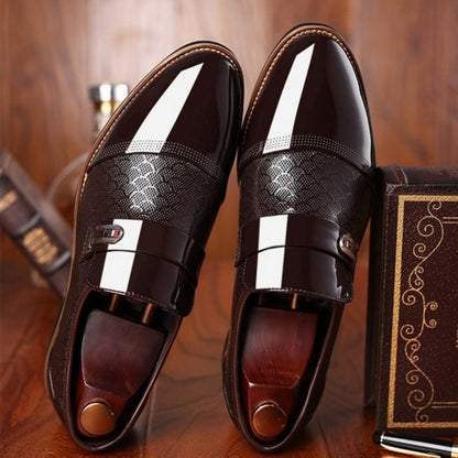 Simple Embossed Leather Shoes