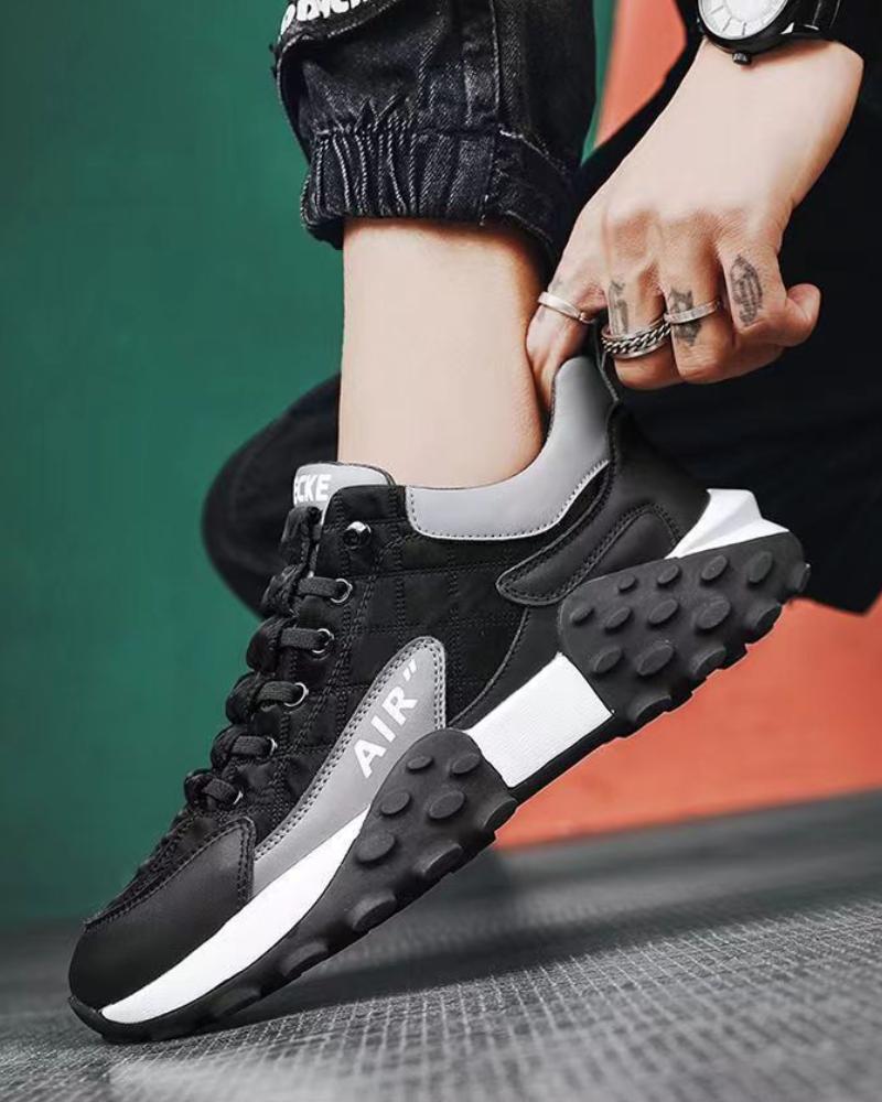 Fashion Breathable Soft Sole Colorblocking Thick Sneakers