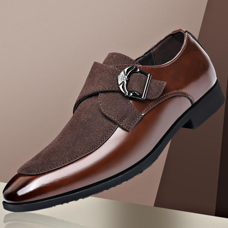 Business Formal Casual Shoes Frosted English Shoes