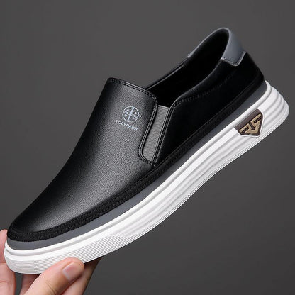 Casual Non-Slip Soft-Soled Driving One-Step Leather Shoes