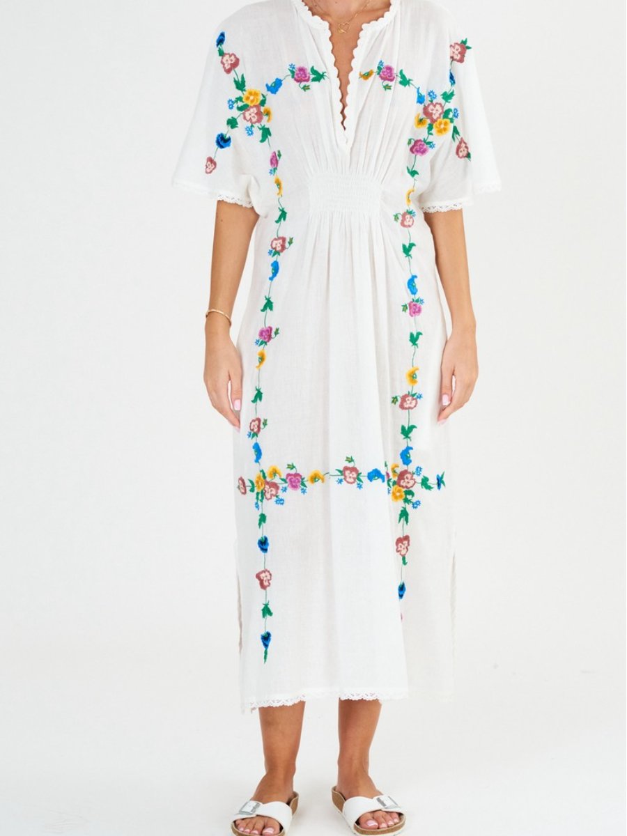 The Loose Summer Midi Kaftan Dress